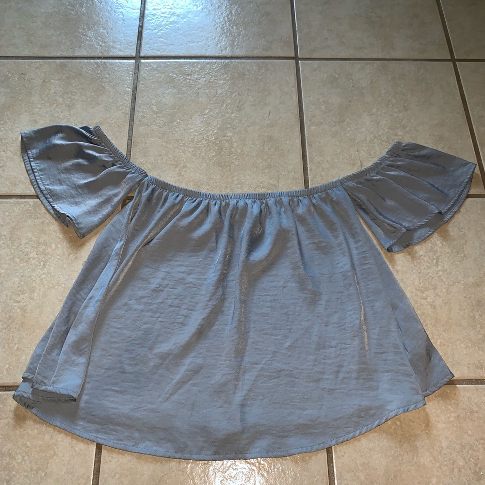 Off the shoulder blouse.